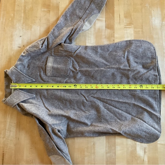 Vintage 1970s Leslie Fay Personals Wool Blend Shirt | Elbow Patch Overshirt - Picture 14 of 16